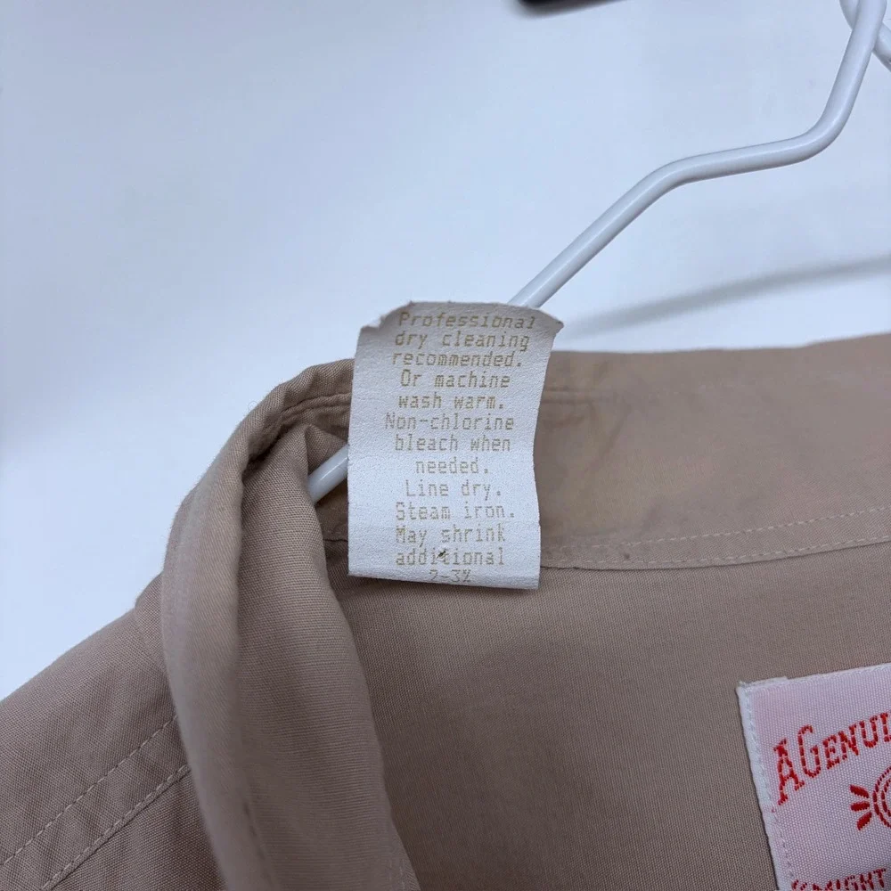 Vintage 2004 CC Filson Button Up Shirt XL Khaki Beige Delta Wings USA Made 652BD - Picture 8 of 8